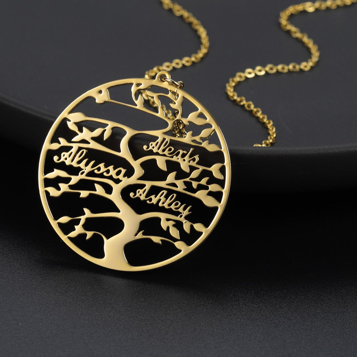 Stamboom Necklace engraved™ | 8 namen | Tijdelijk 50% Korting!