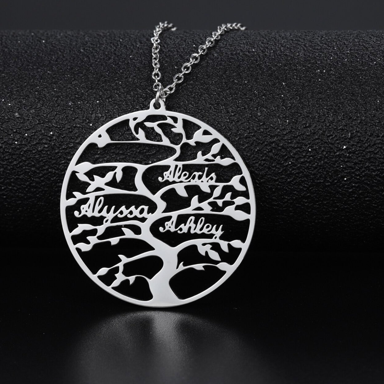 Stamboom Necklace engraved™ | 8 namen | Tijdelijk 50% Korting!